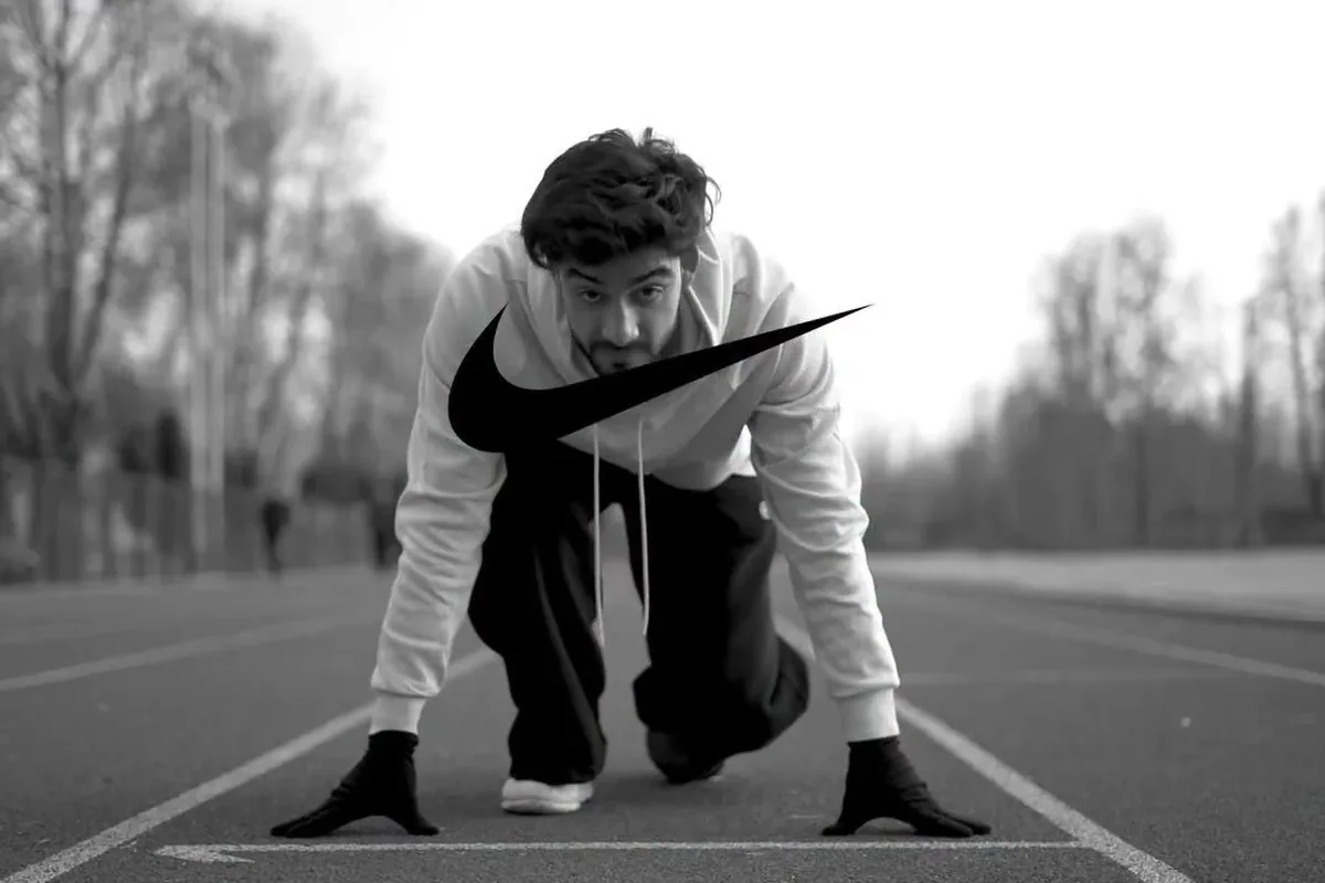 Runner in motion